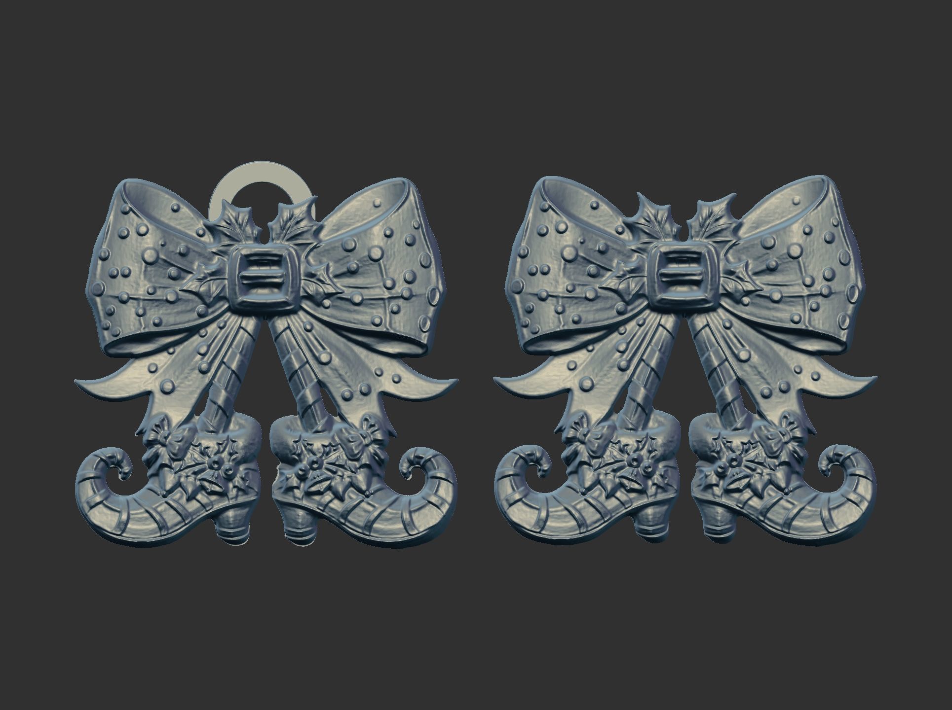 christmas shoe decor  3D print model_4