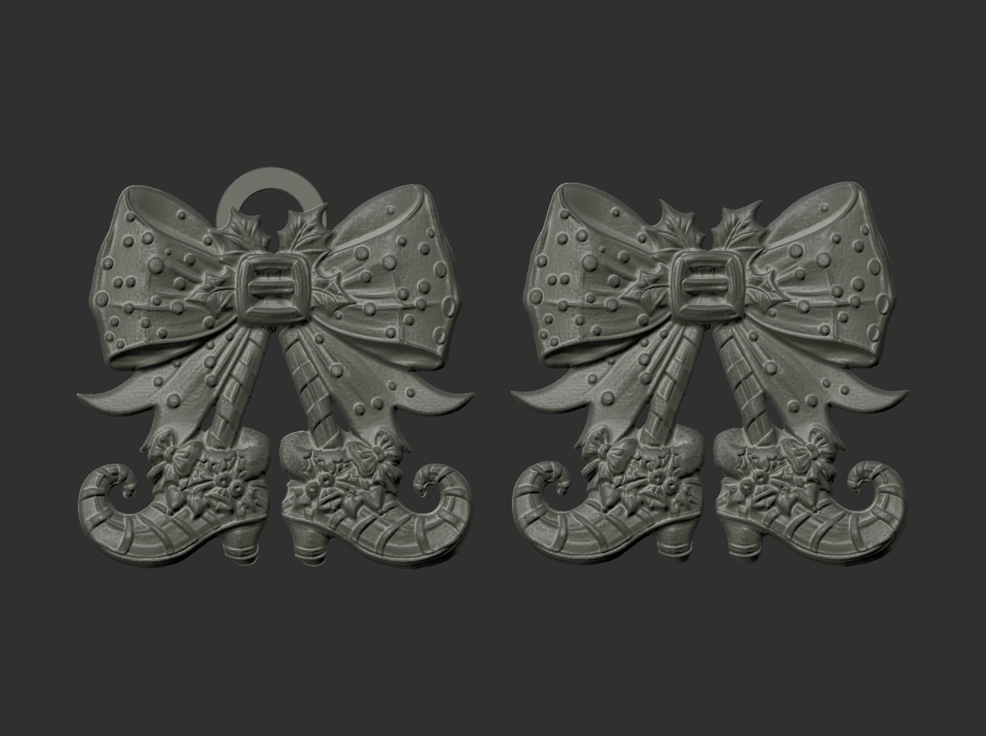 christmas shoe decor  3D print model_5