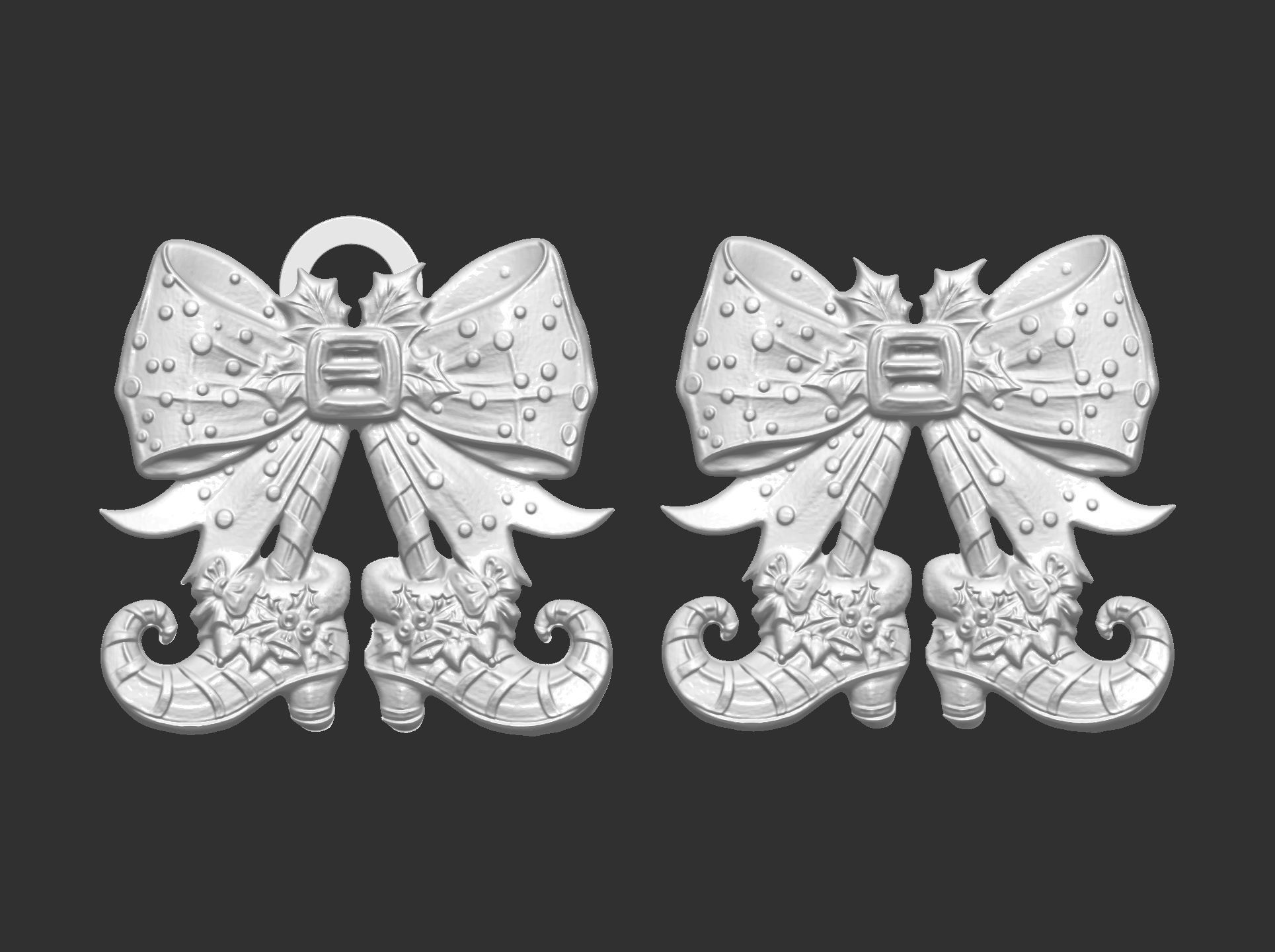 christmas shoe decor  3D print model_7