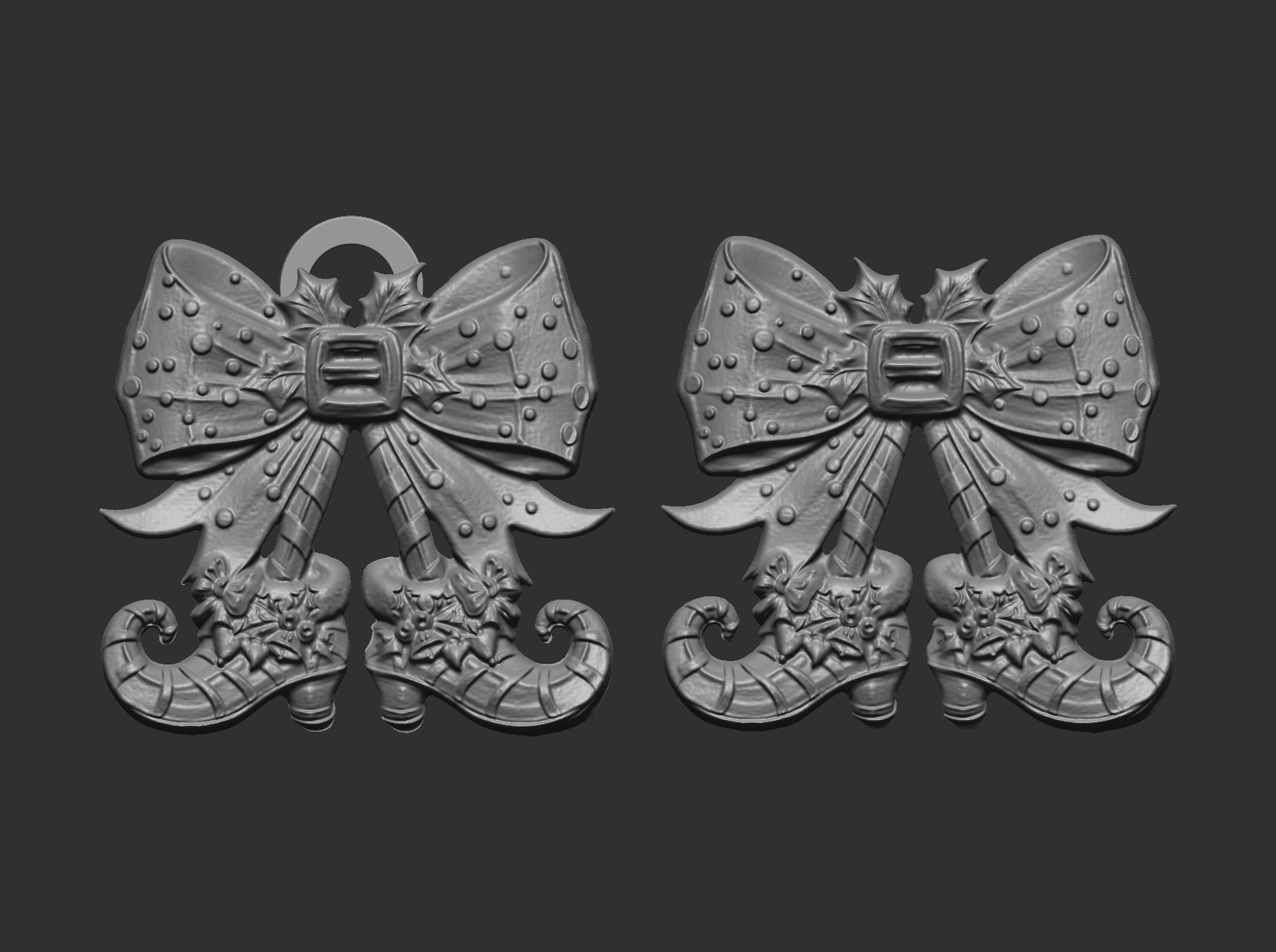 christmas shoe decor  3D print model_9