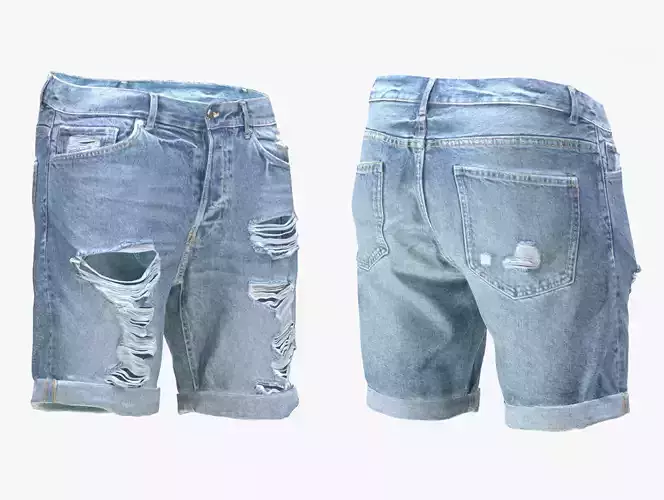 Ripped Shorts 178 - All MH Bodies - UE5 Skeletons - Rigged