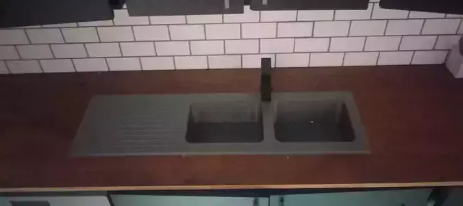 1-6 Scale Dollhouse kitchen sink