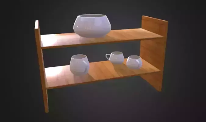 Shelf with jars