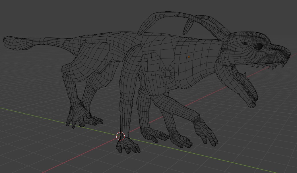 Baby Viperwolf  Low-poly 3D model_3