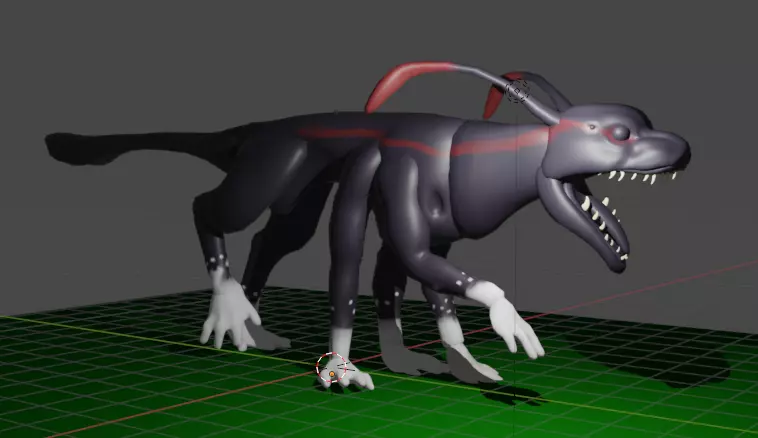 Baby Viperwolf  Low-poly 3D model_0