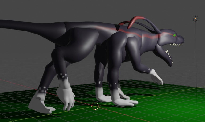 Baby Viperwolf  Low-poly 3D model_5