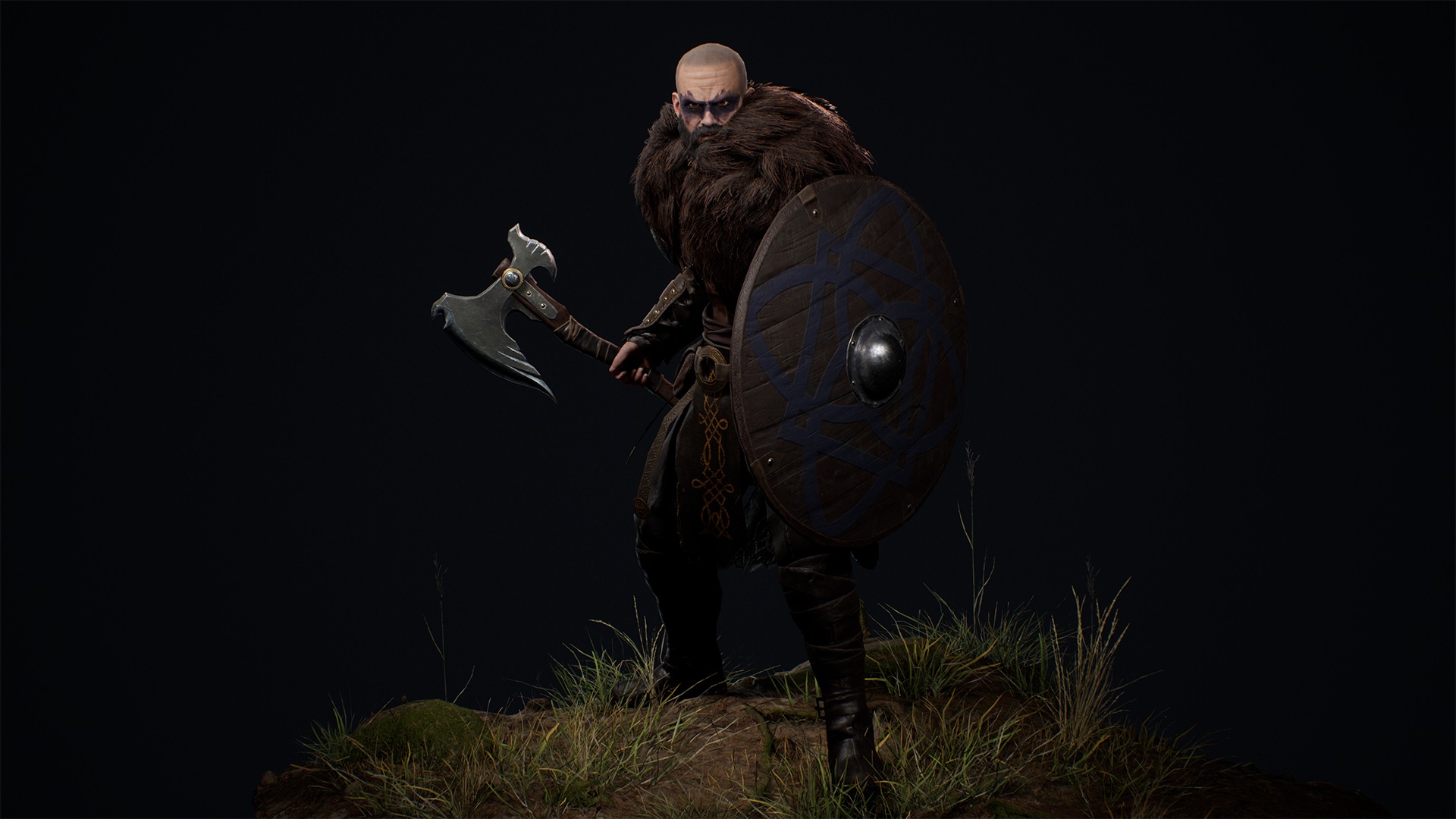Viking 2 Warrior Low-poly 3D model_5