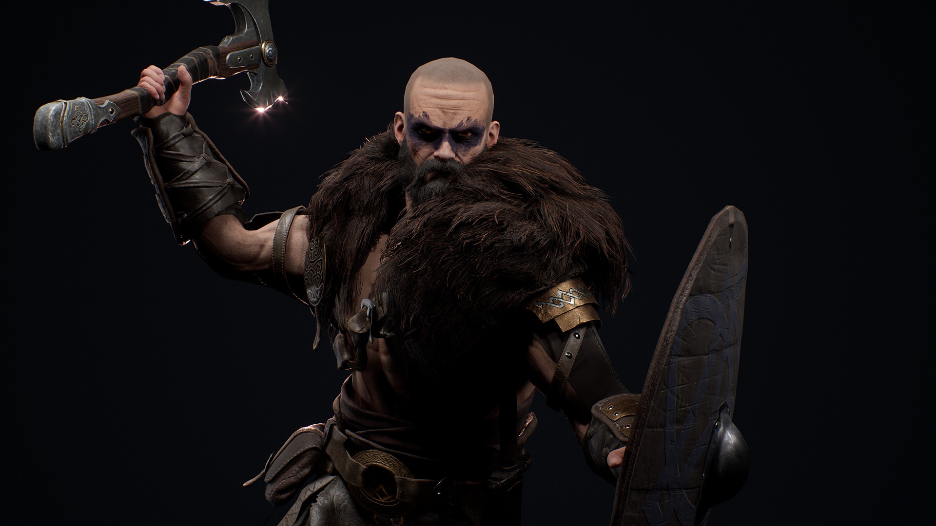 Viking 2 Warrior Low-poly 3D model_6