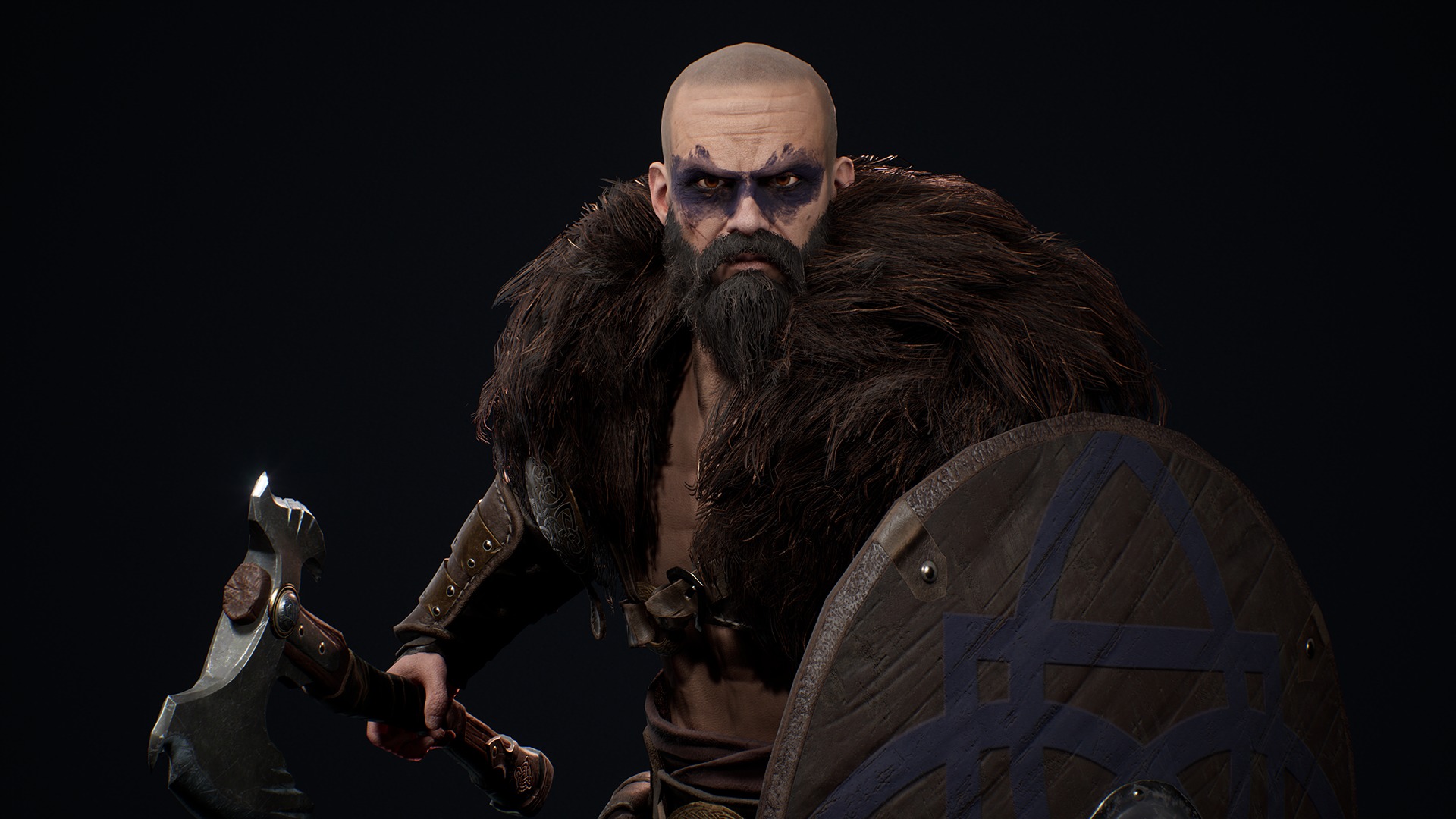 Viking 2 Warrior Low-poly 3D model_13