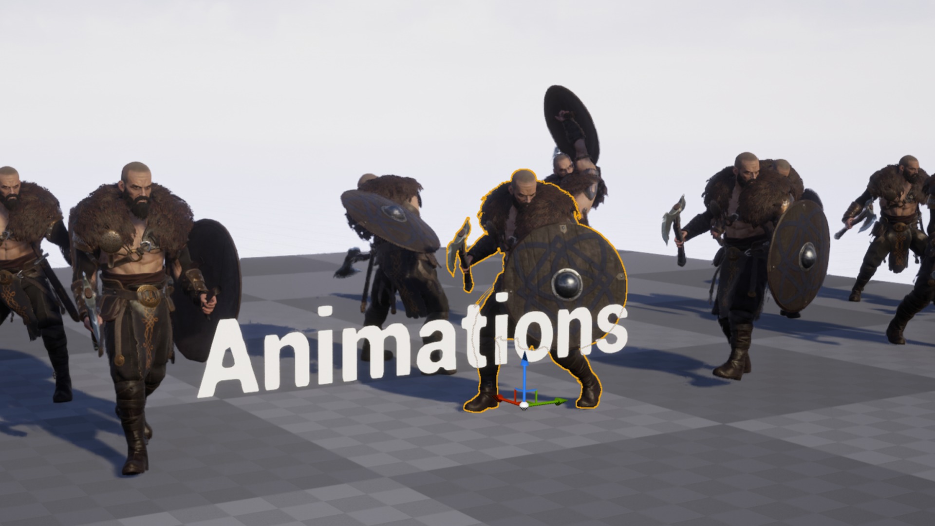 Viking 2 Warrior Low-poly 3D model_9