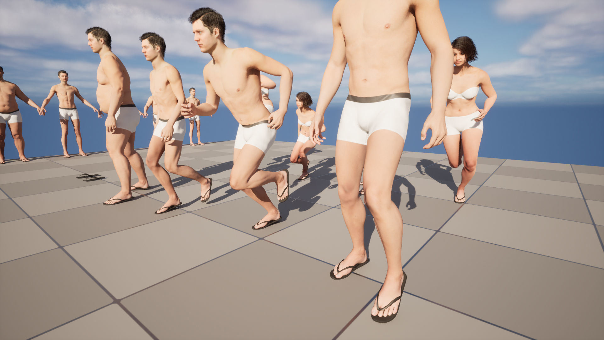 Flip Flops 176 - All MH Bodies - UE5 Skeletons - Rigged Low-poly 3D model_18