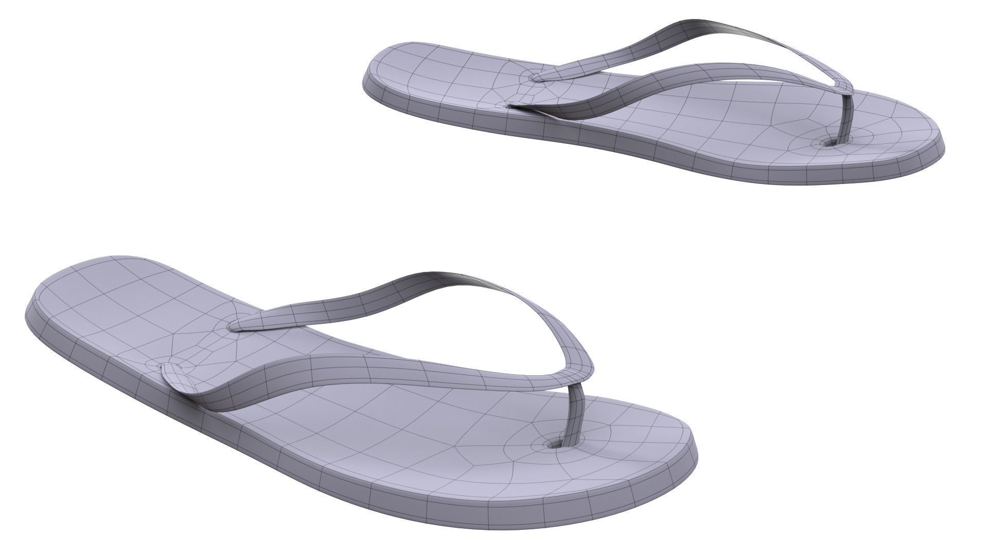 Flip Flops 176 - All MH Bodies - UE5 Skeletons - Rigged Low-poly 3D model_15