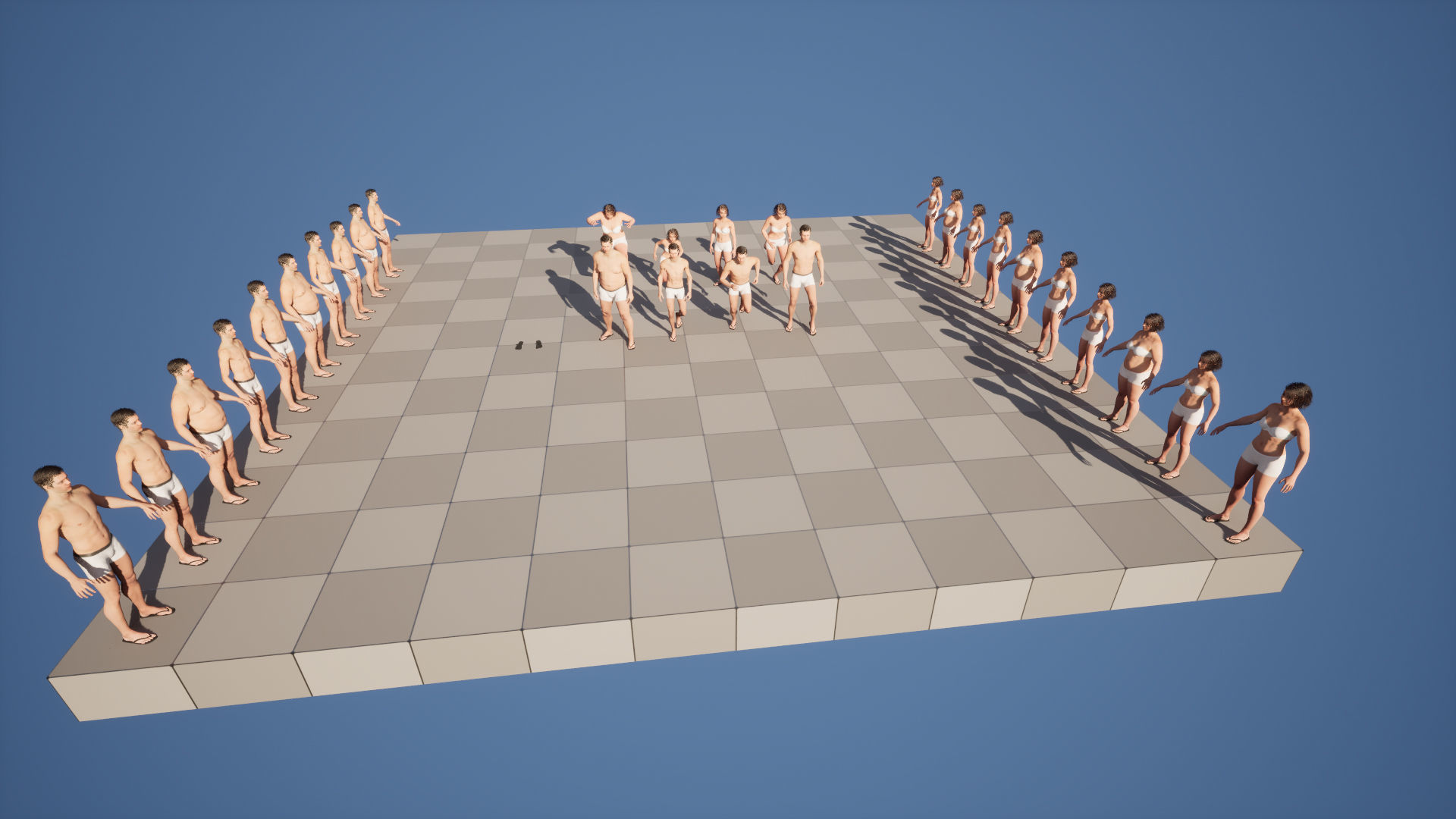 Flip Flops 176 - All MH Bodies - UE5 Skeletons - Rigged Low-poly 3D model_17