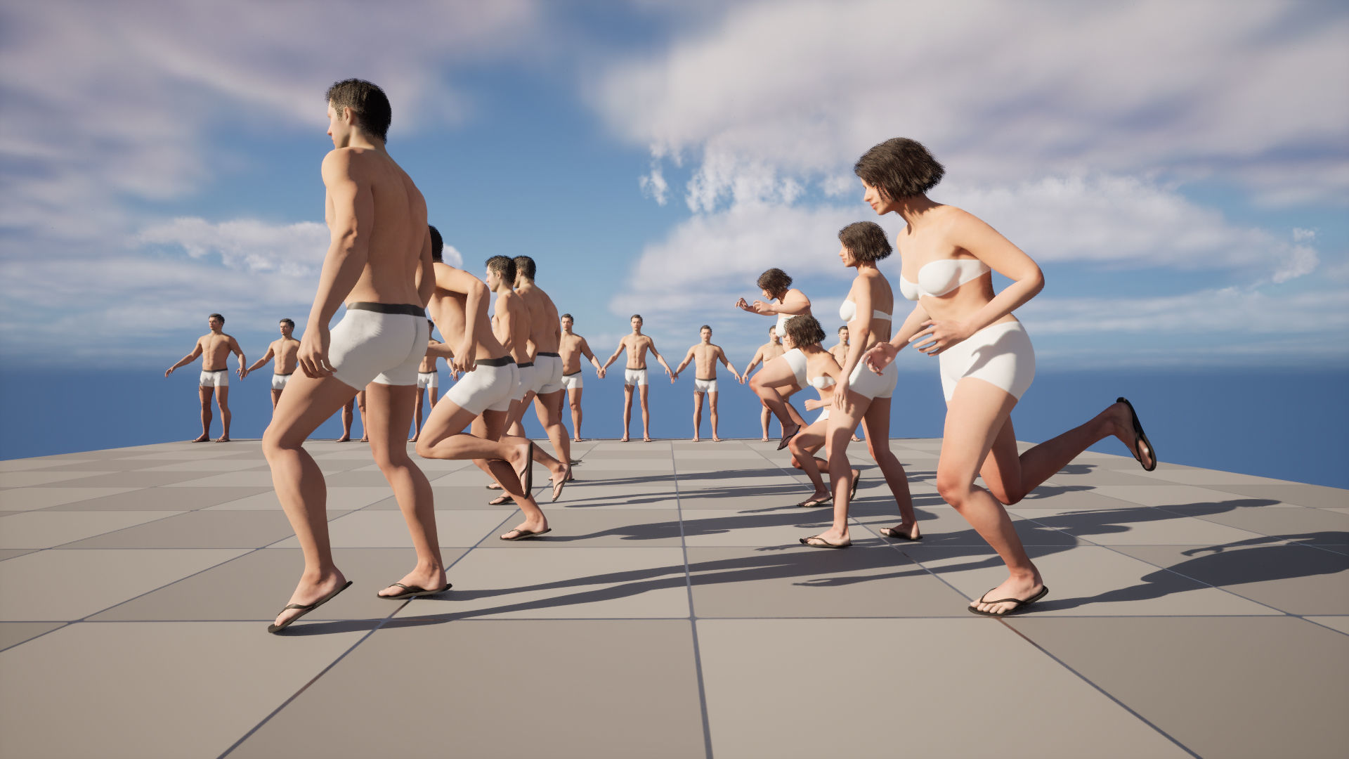 Flip Flops 176 - All MH Bodies - UE5 Skeletons - Rigged Low-poly 3D model_12