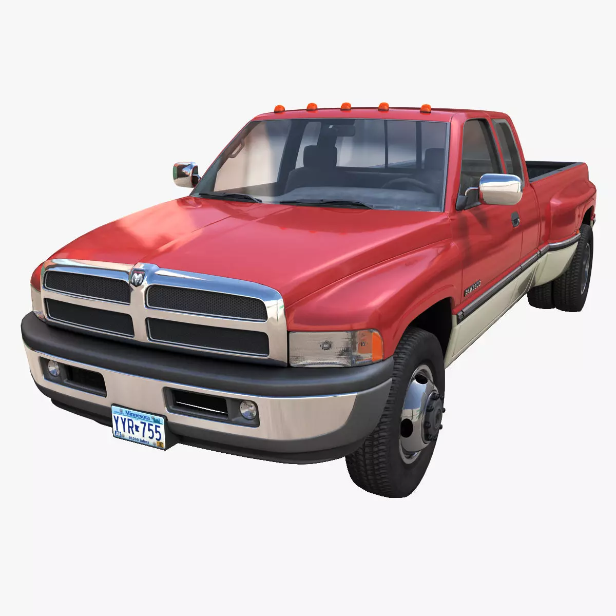 Dodge Ram 1996 3500 Laramie Low-poly 3D model_0