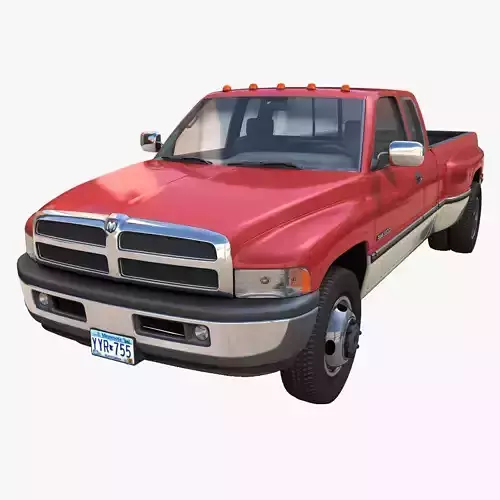 Dodge Ram 1996 3500 Laramie Low-poly 3D model