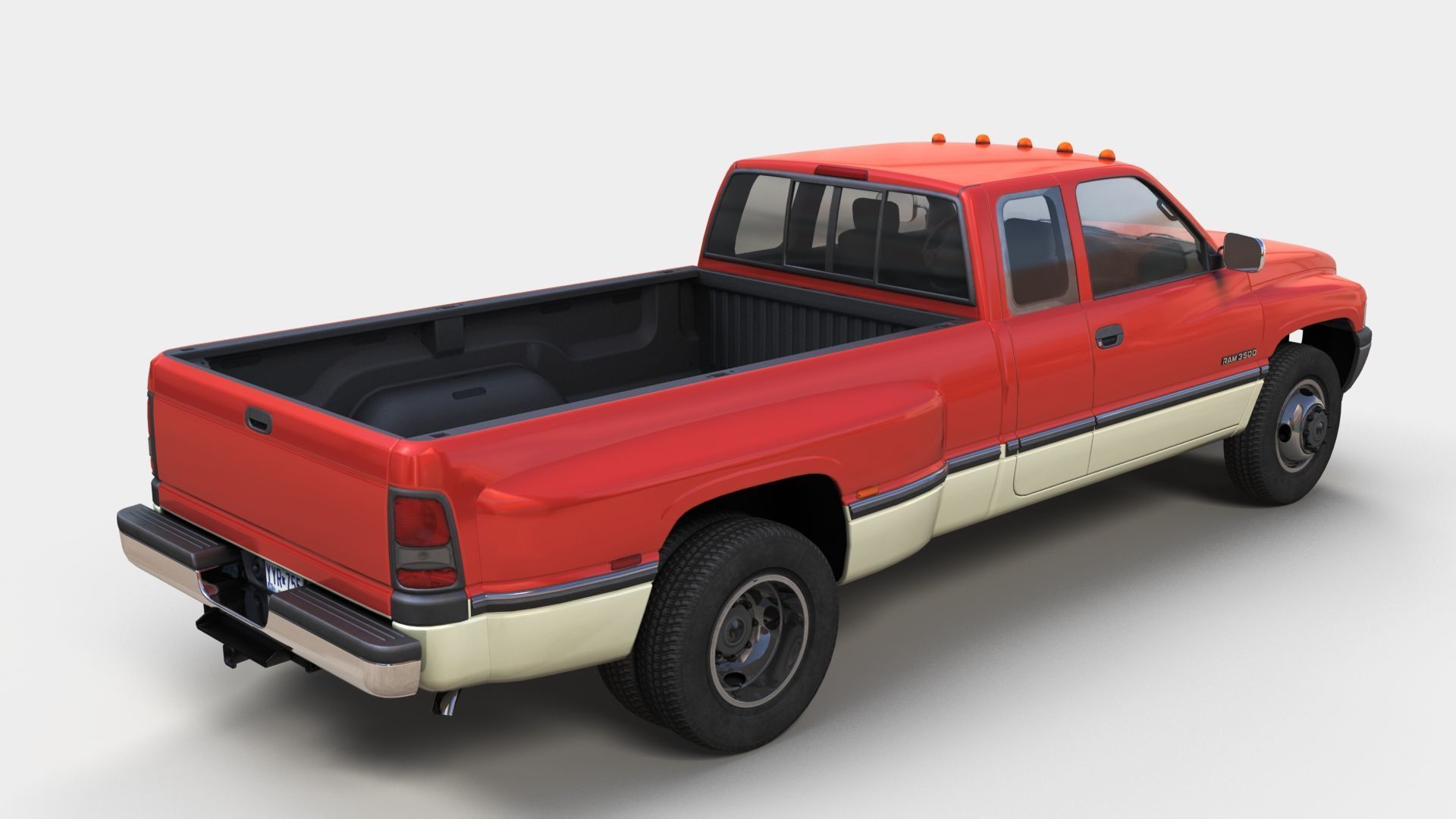 Dodge Ram 1996 3500 Laramie Low-poly 3D model_2