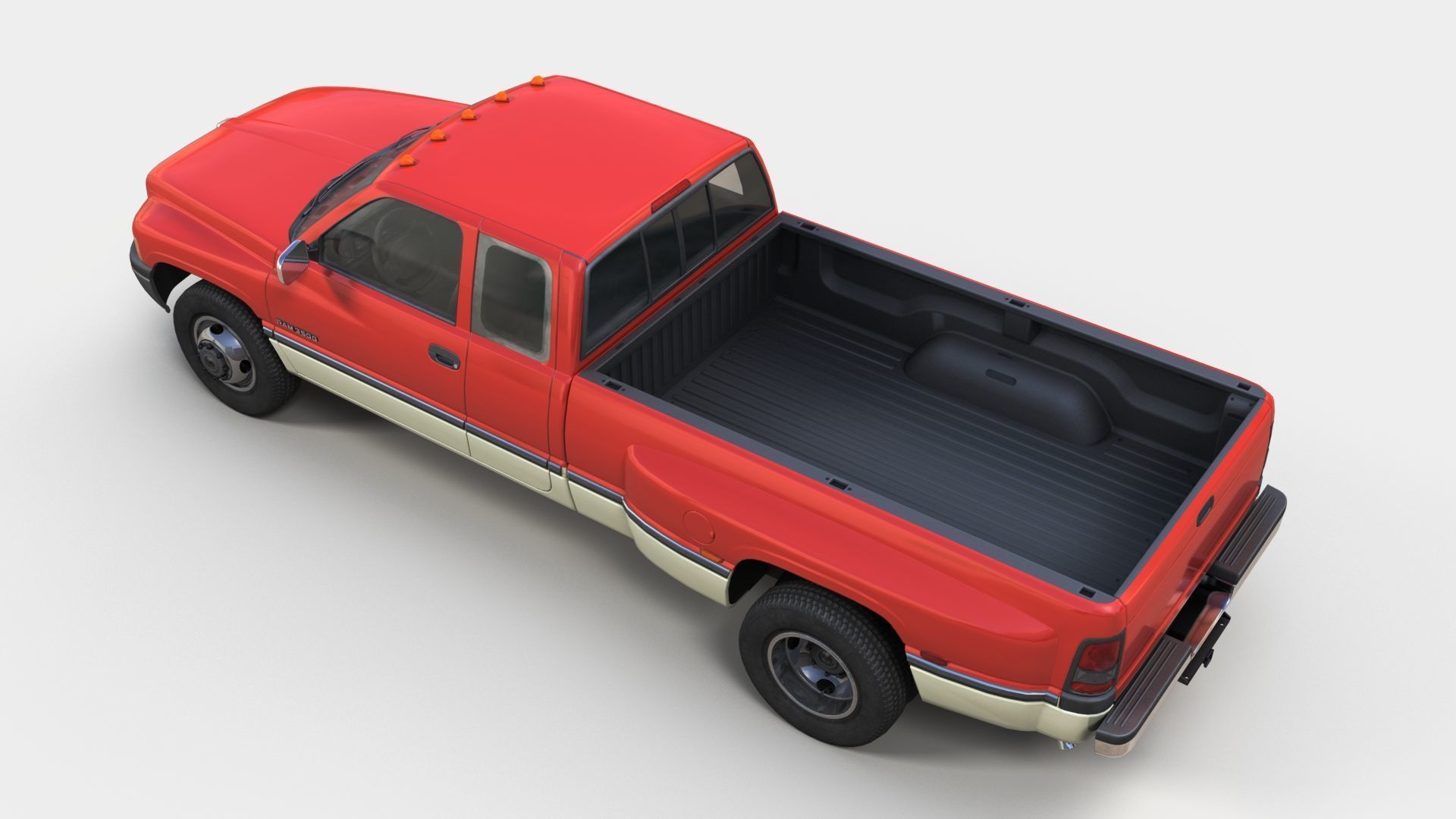 Dodge Ram 1996 3500 Laramie Low-poly 3D model_4