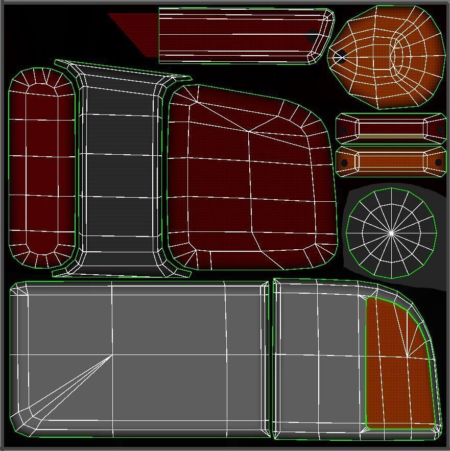 Dodge Ram 1996 3500 Laramie Low-poly 3D model_39