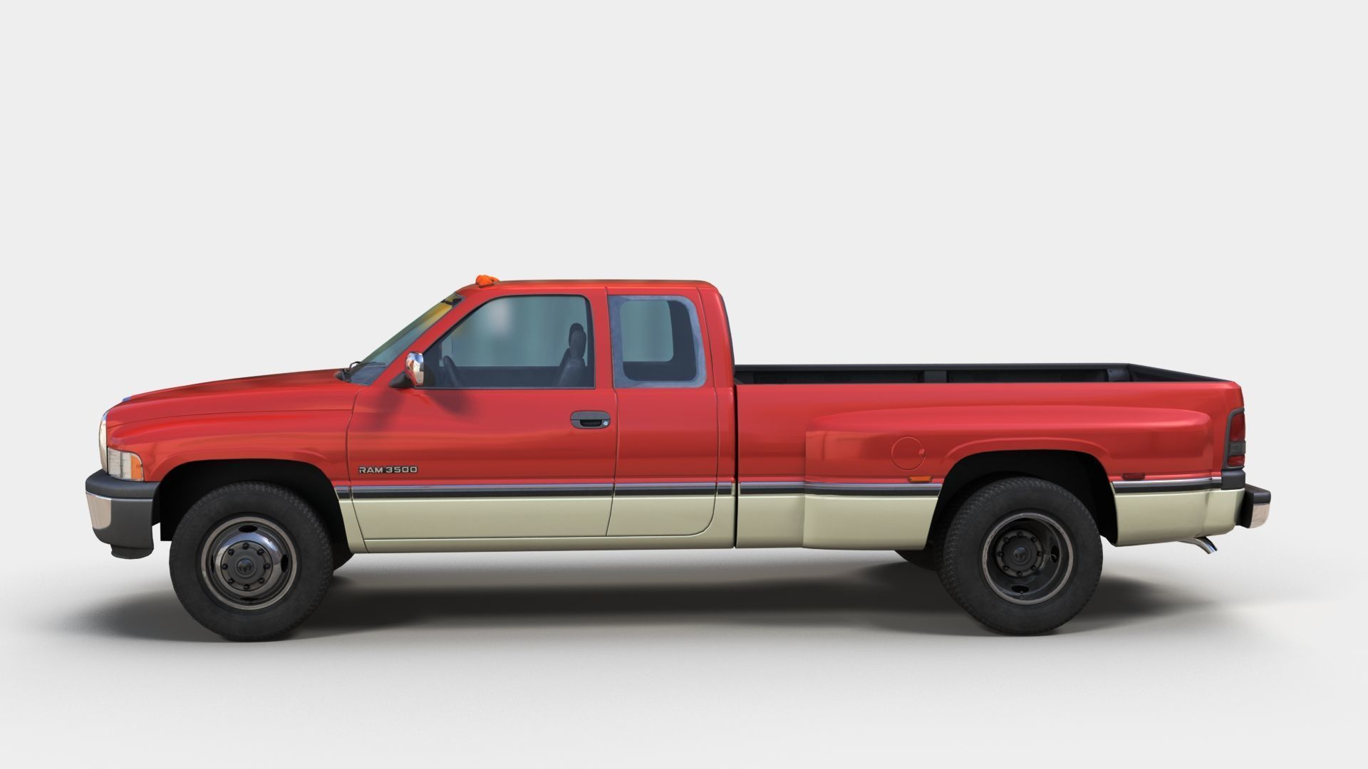 Dodge Ram 1996 3500 Laramie Low-poly 3D model_5