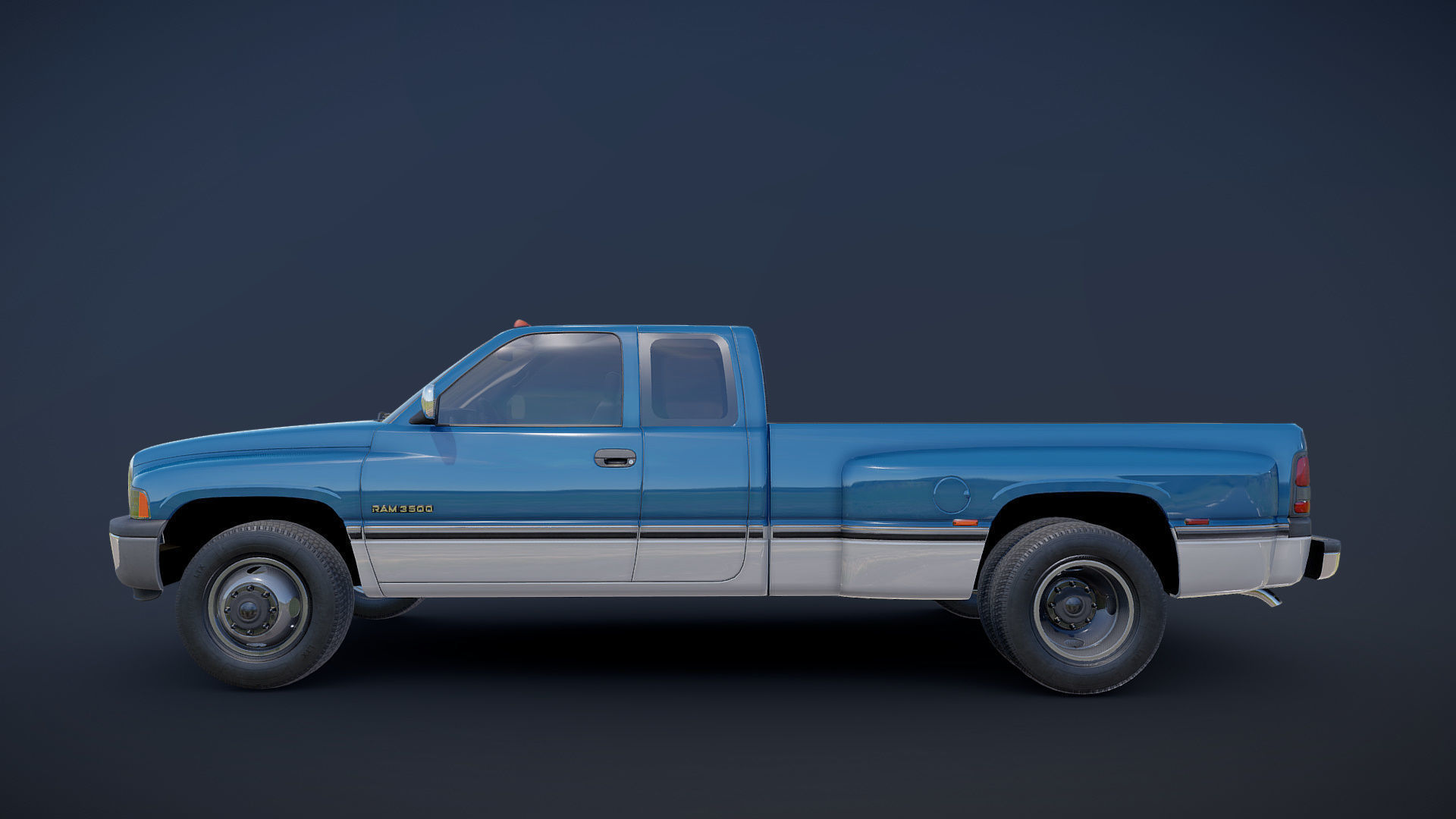 Dodge Ram 1996 3500 Laramie Low-poly 3D model_19