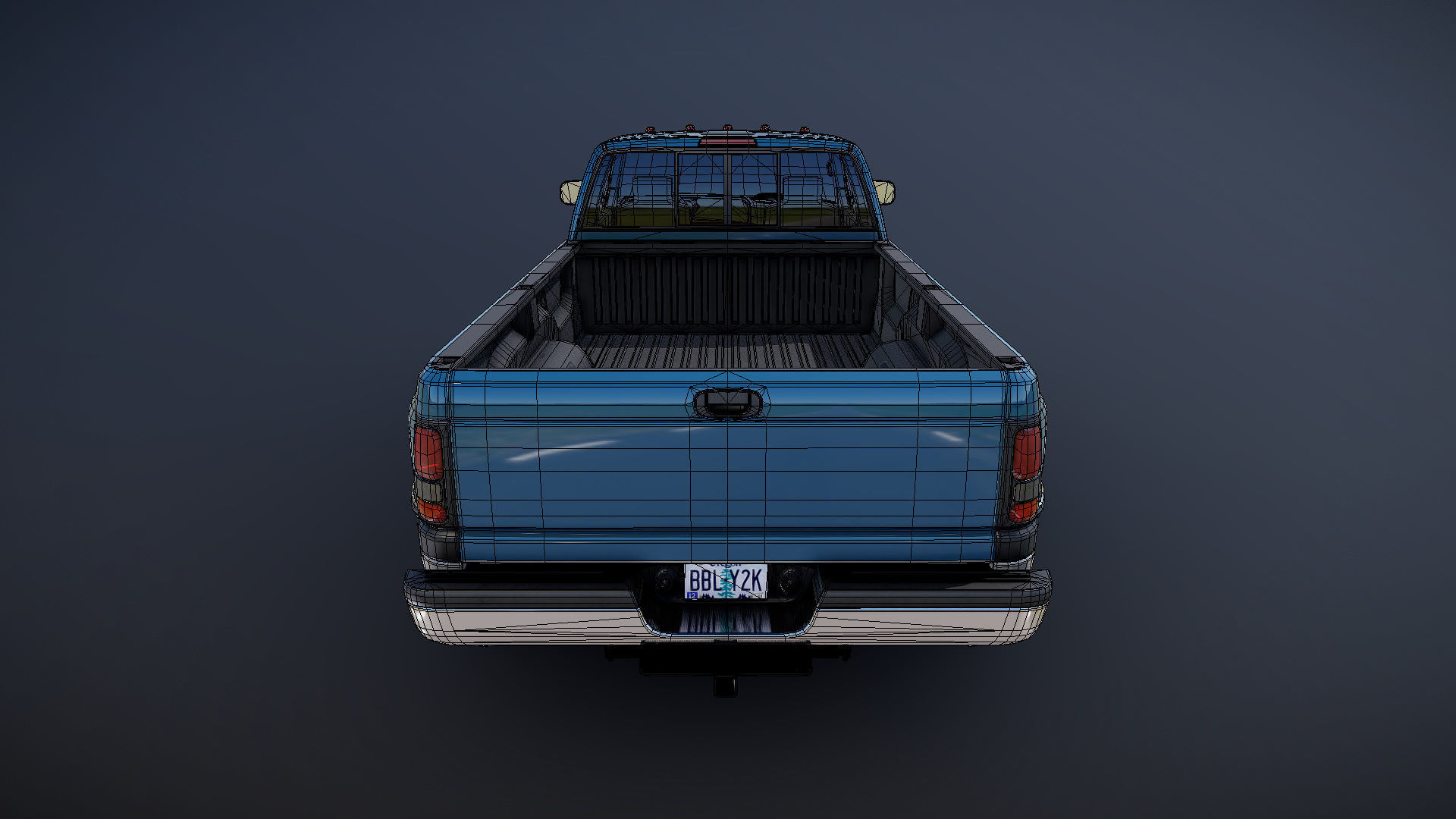 Dodge Ram 1996 3500 Laramie Low-poly 3D model_29