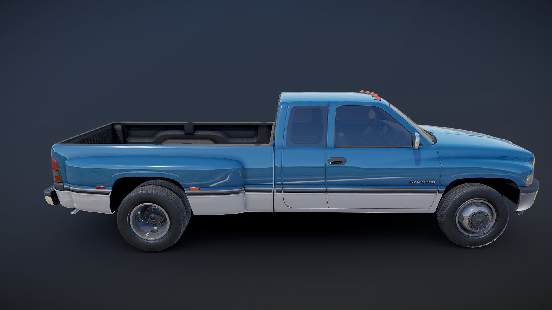 Dodge Ram 1996 3500 Laramie Low-poly 3D model_21