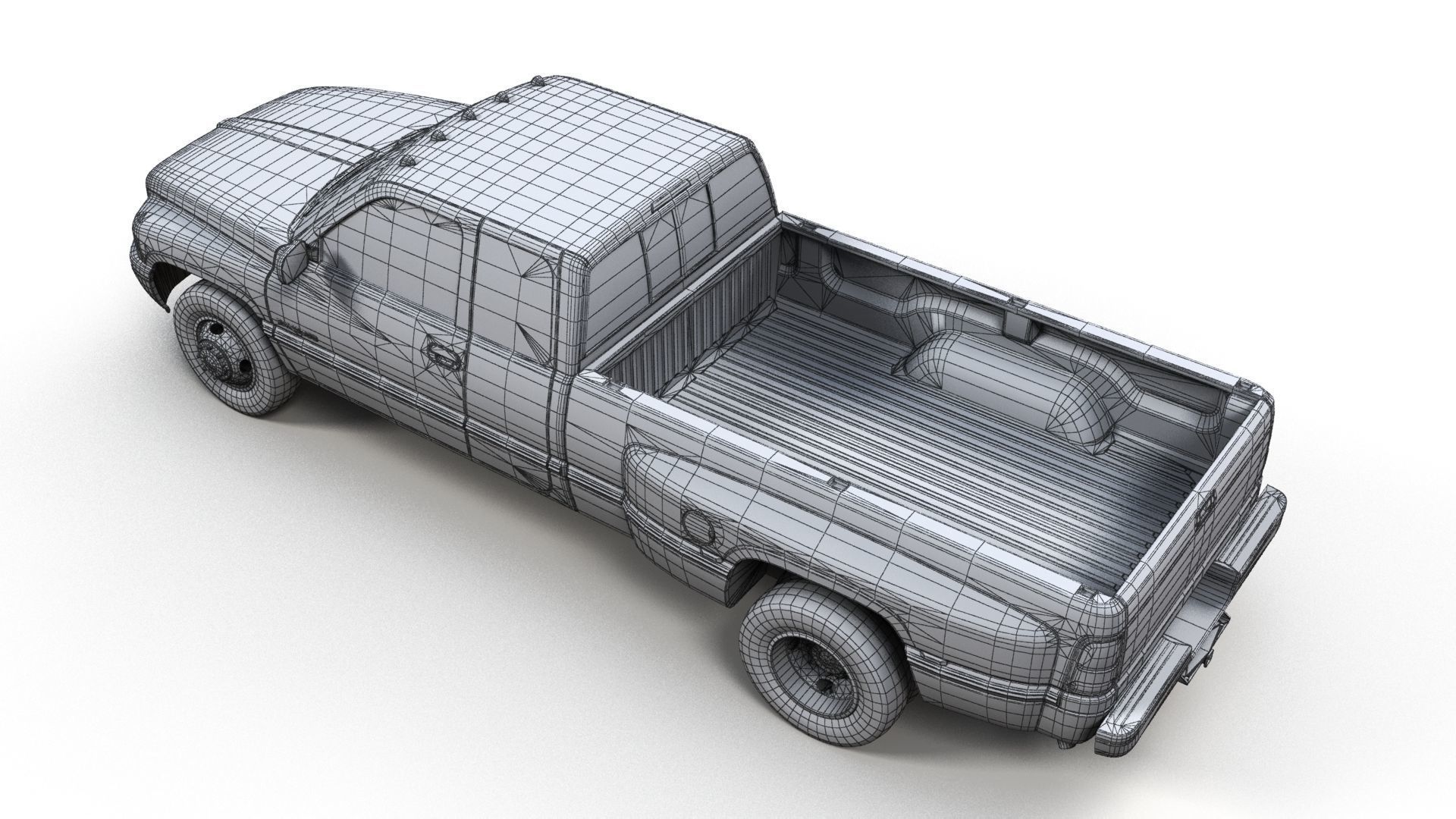 Dodge Ram 1996 3500 Laramie Low-poly 3D model_12