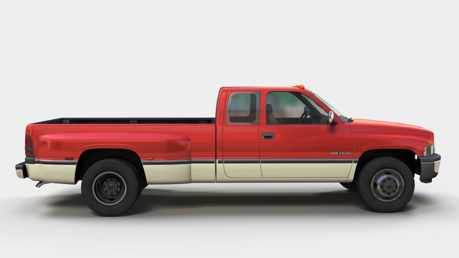 Dodge Ram 1996 3500 Laramie Low-poly 3D model_3