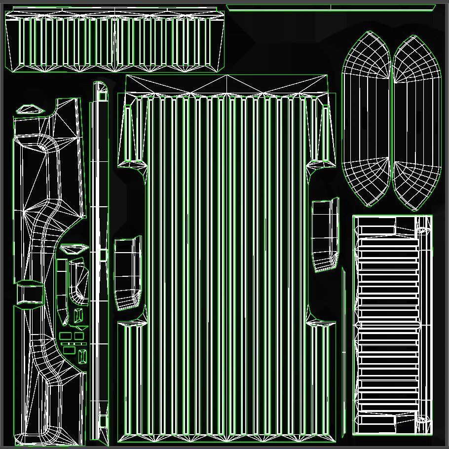 Dodge Ram 1996 3500 Laramie Low-poly 3D model_42
