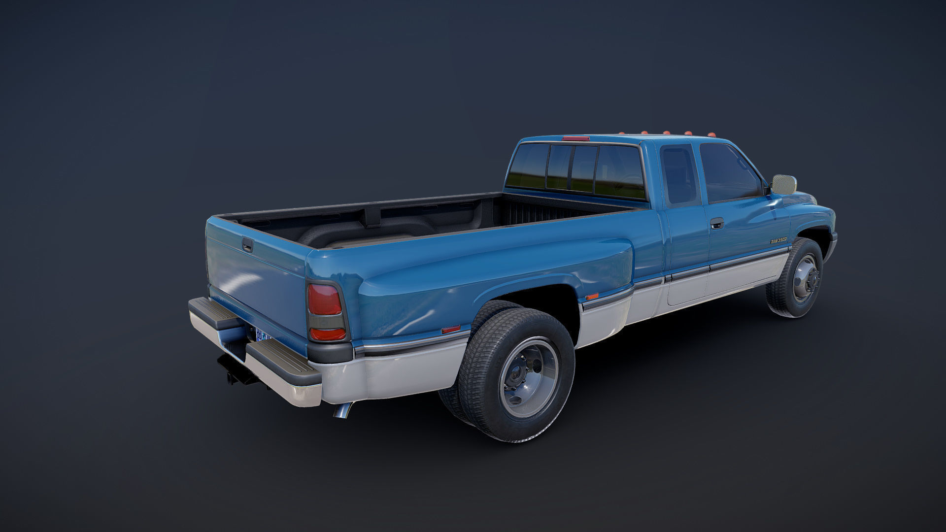 Dodge Ram 1996 3500 Laramie Low-poly 3D model_18