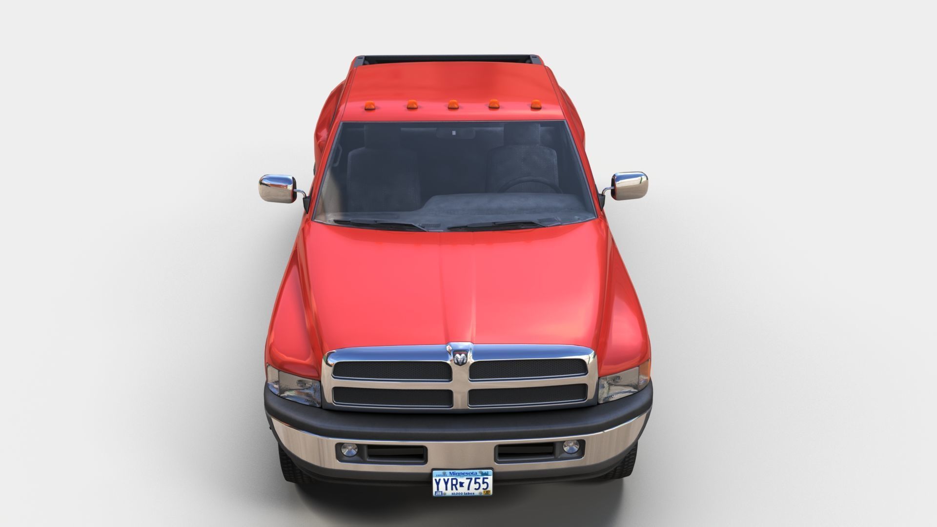Dodge Ram 1996 3500 Laramie Low-poly 3D model_7