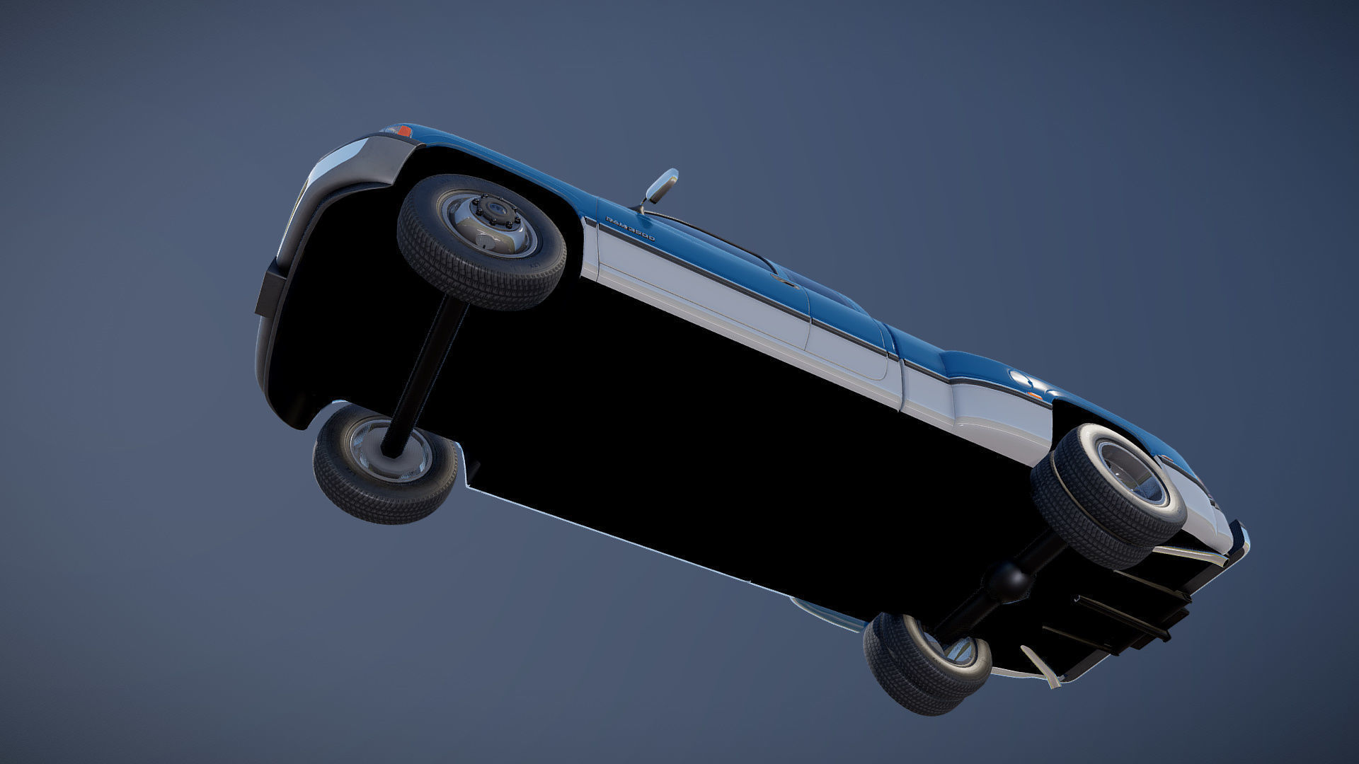 Dodge Ram 1996 3500 Laramie Low-poly 3D model_25