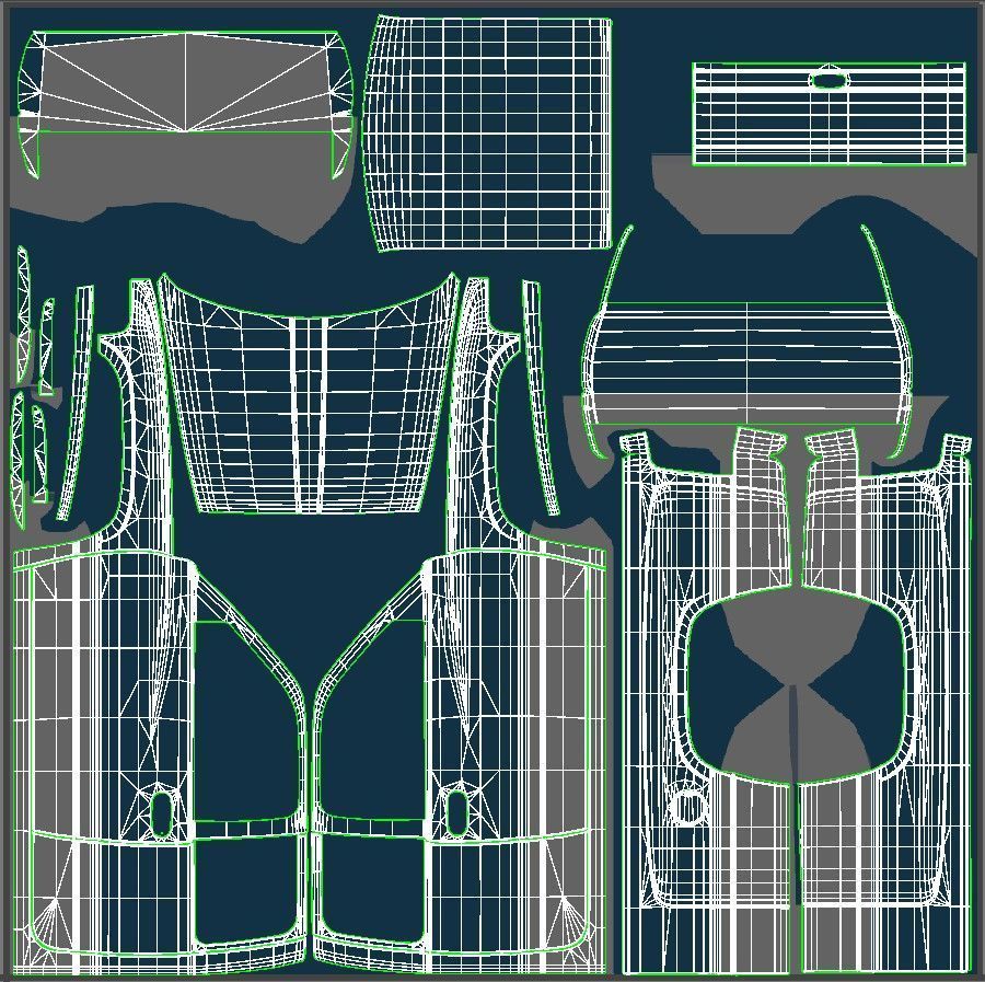 Dodge Ram 1996 3500 Laramie Low-poly 3D model_38