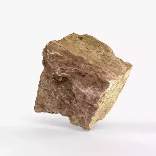 Photorealistic 3D scan of rock stone Low-poly 3D model