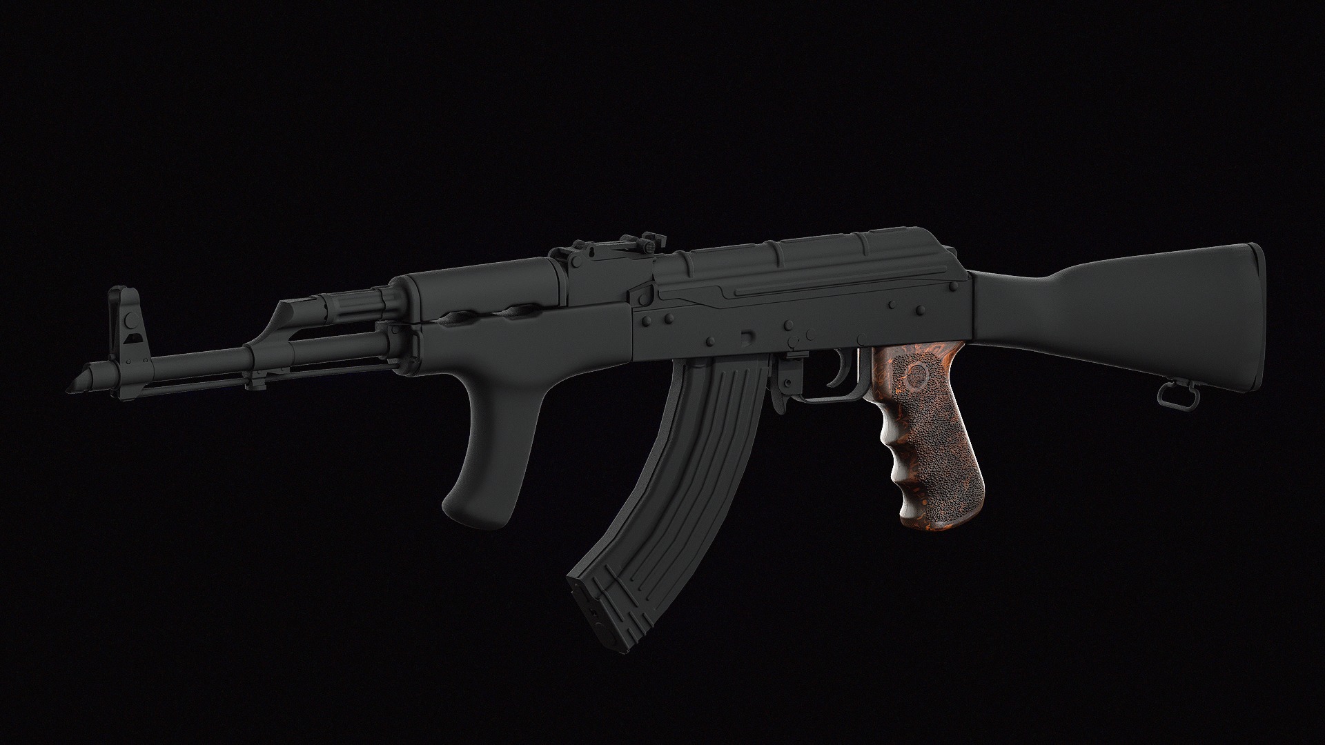 Hogue AK-AKM Grip Low-poly 3D model_8