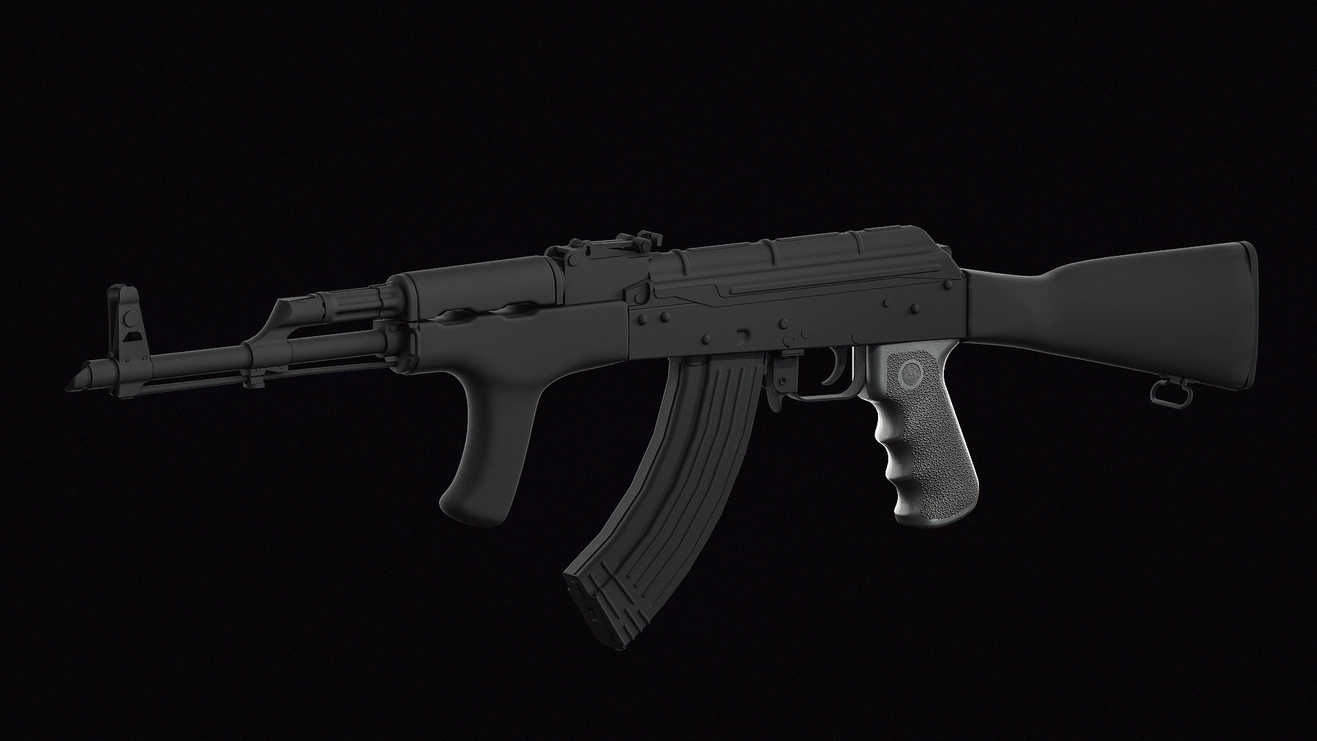 Hogue AK-AKM Grip Low-poly 3D model_11