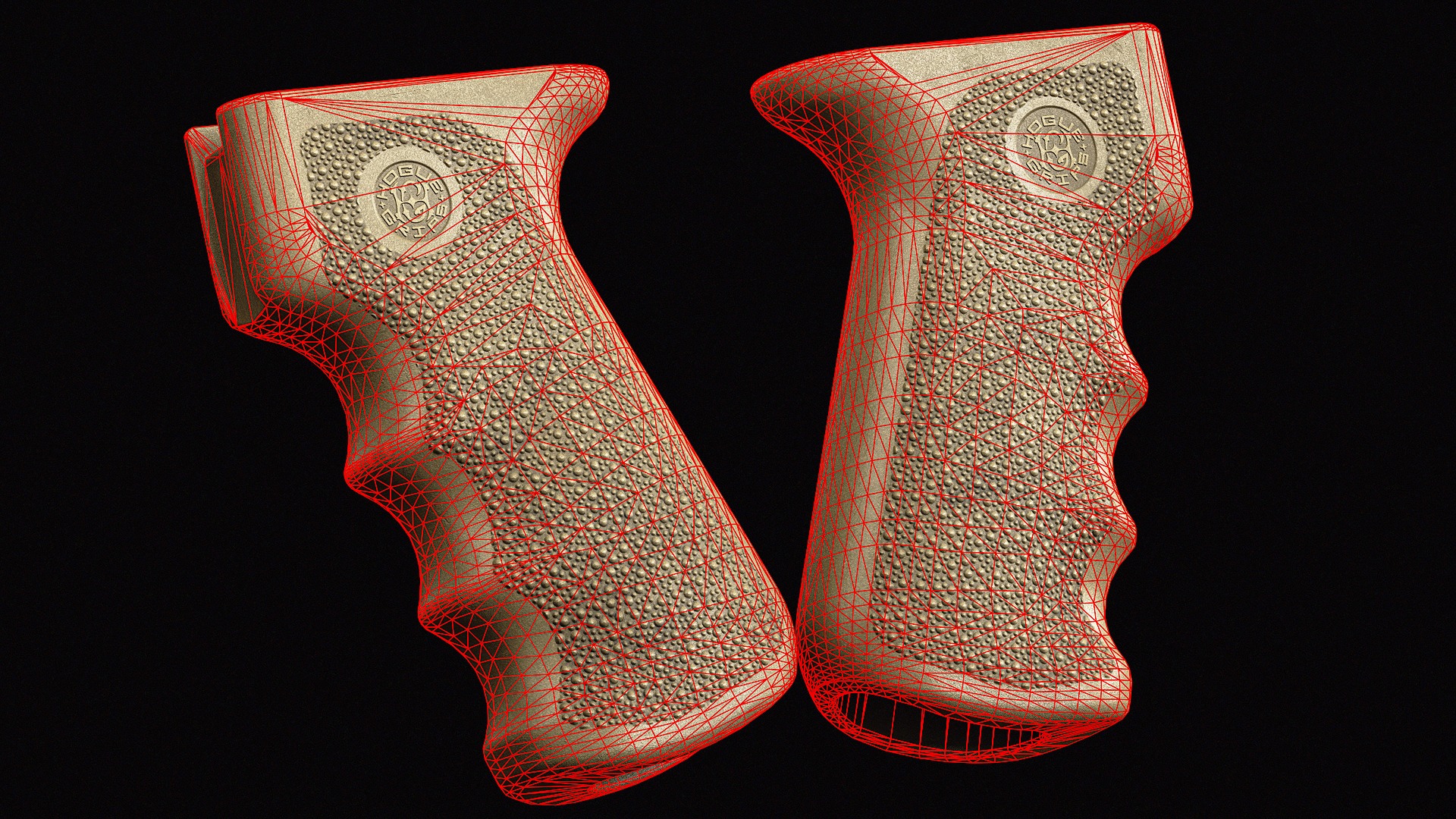 Hogue AK-AKM Grip Low-poly 3D model_13