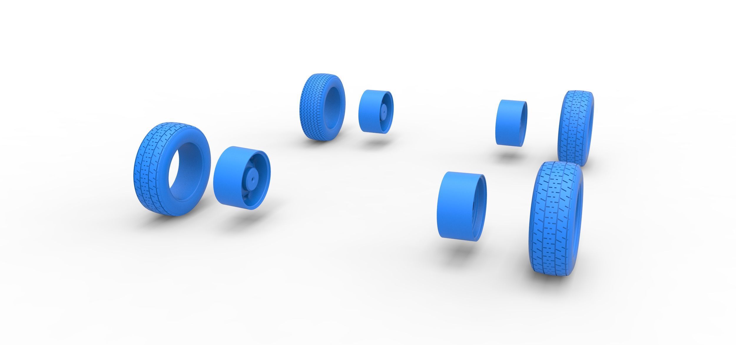 Wheel Set of New Zealand Superstock car Scale 1 to 25 3D print model_8