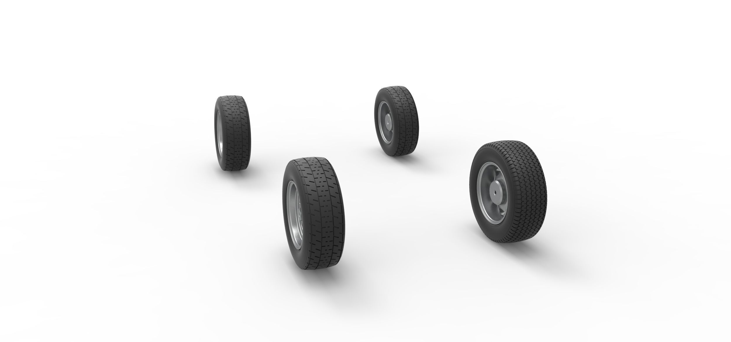 Wheel Set of New Zealand Superstock car Scale 1 to 25 3D print model_7