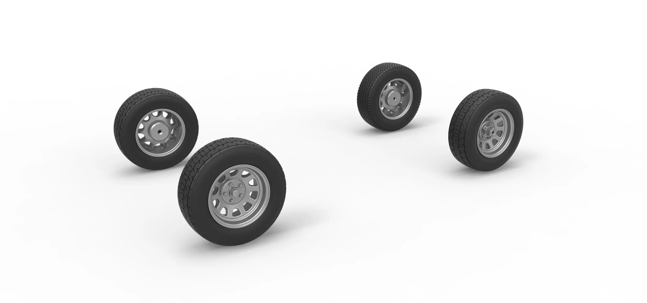 Wheel Set of New Zealand Superstock car Scale 1 to 25 3D print model_0