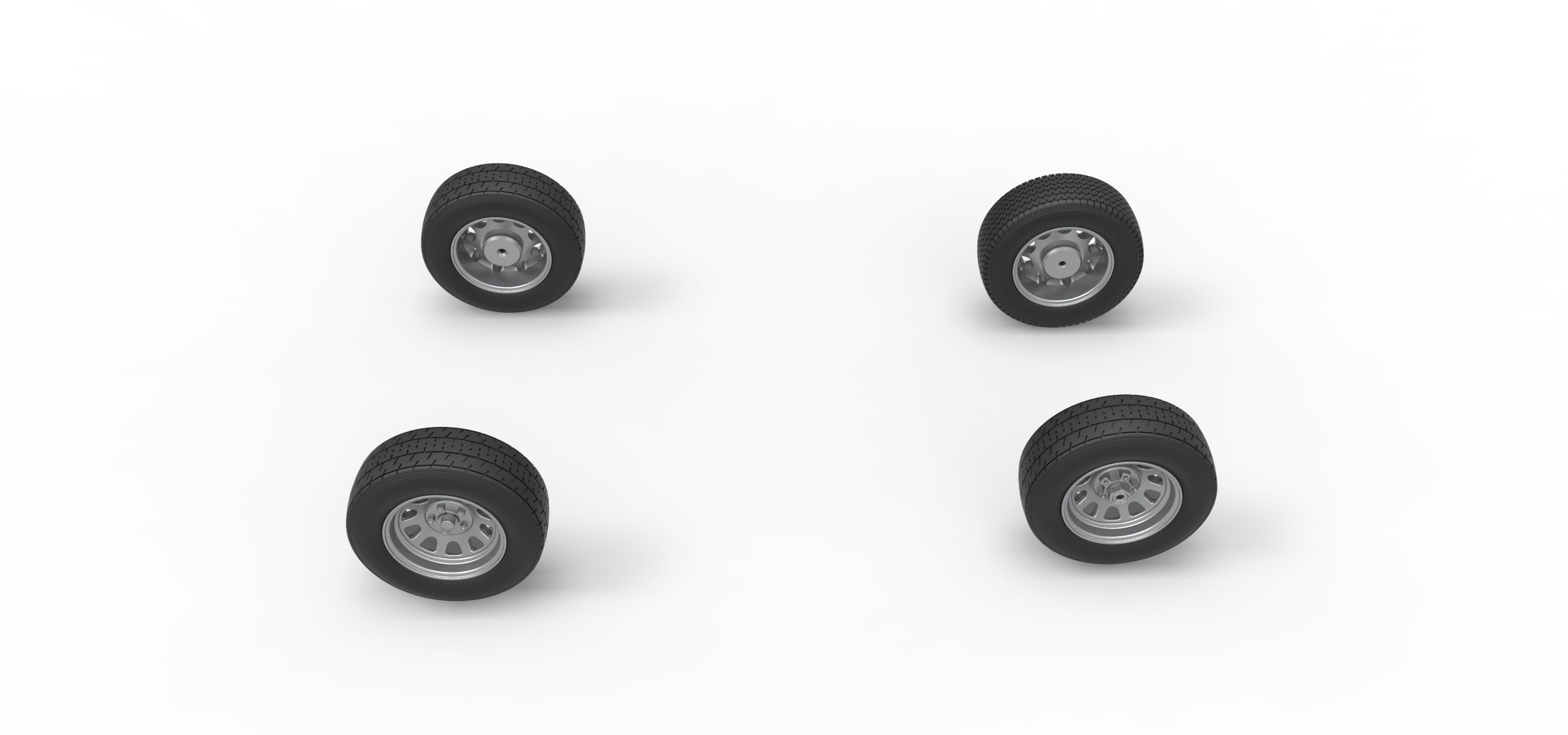 Wheel Set of New Zealand Superstock car Scale 1 to 25 3D print model_4