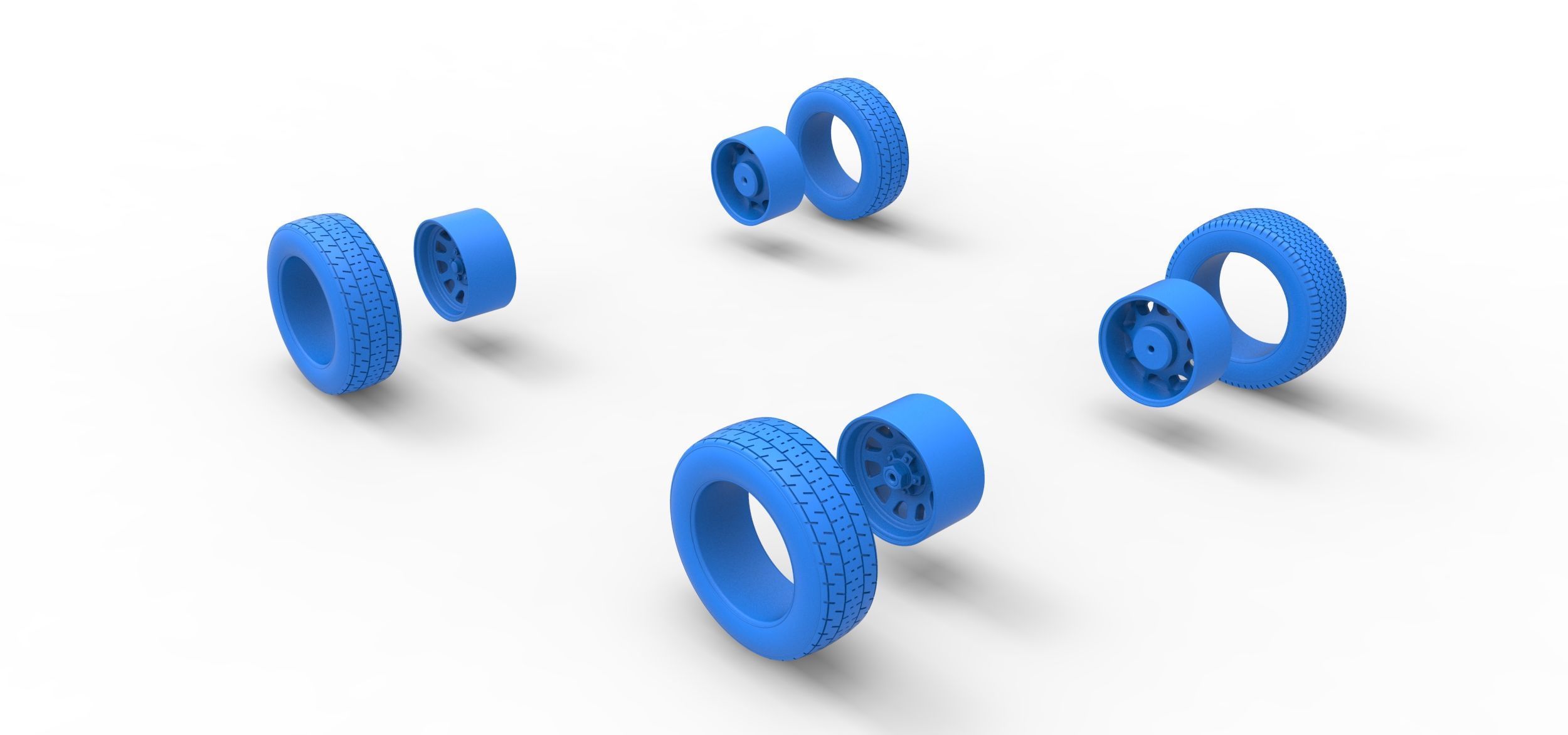 Wheel Set of New Zealand Superstock car Scale 1 to 25 3D print model_11