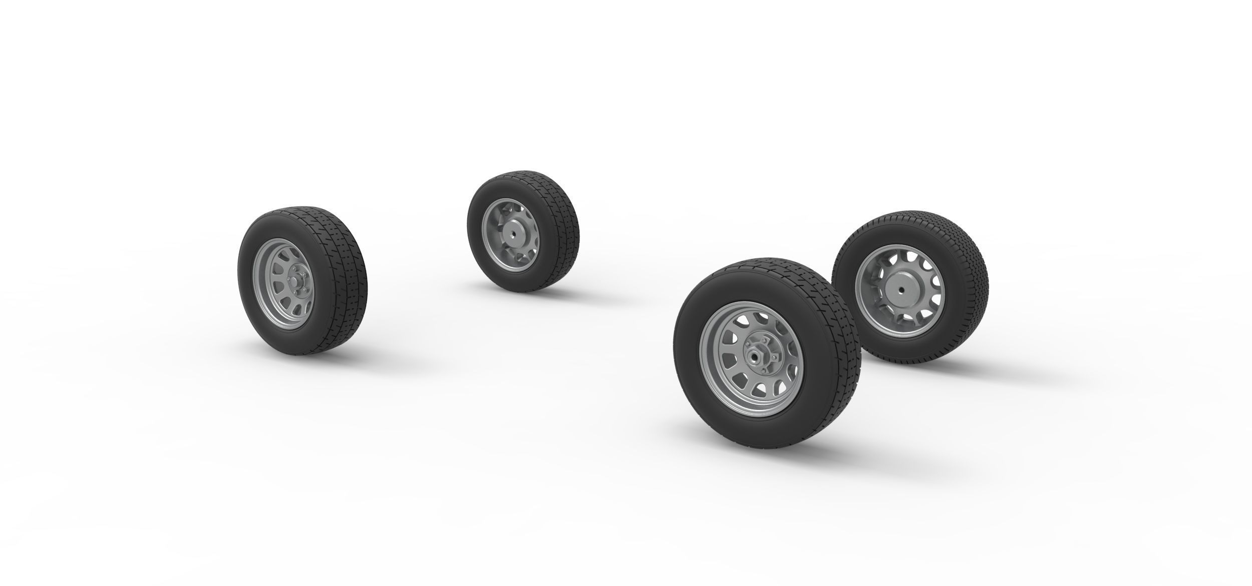 Wheel Set of New Zealand Superstock car Scale 1 to 25 3D print model_6