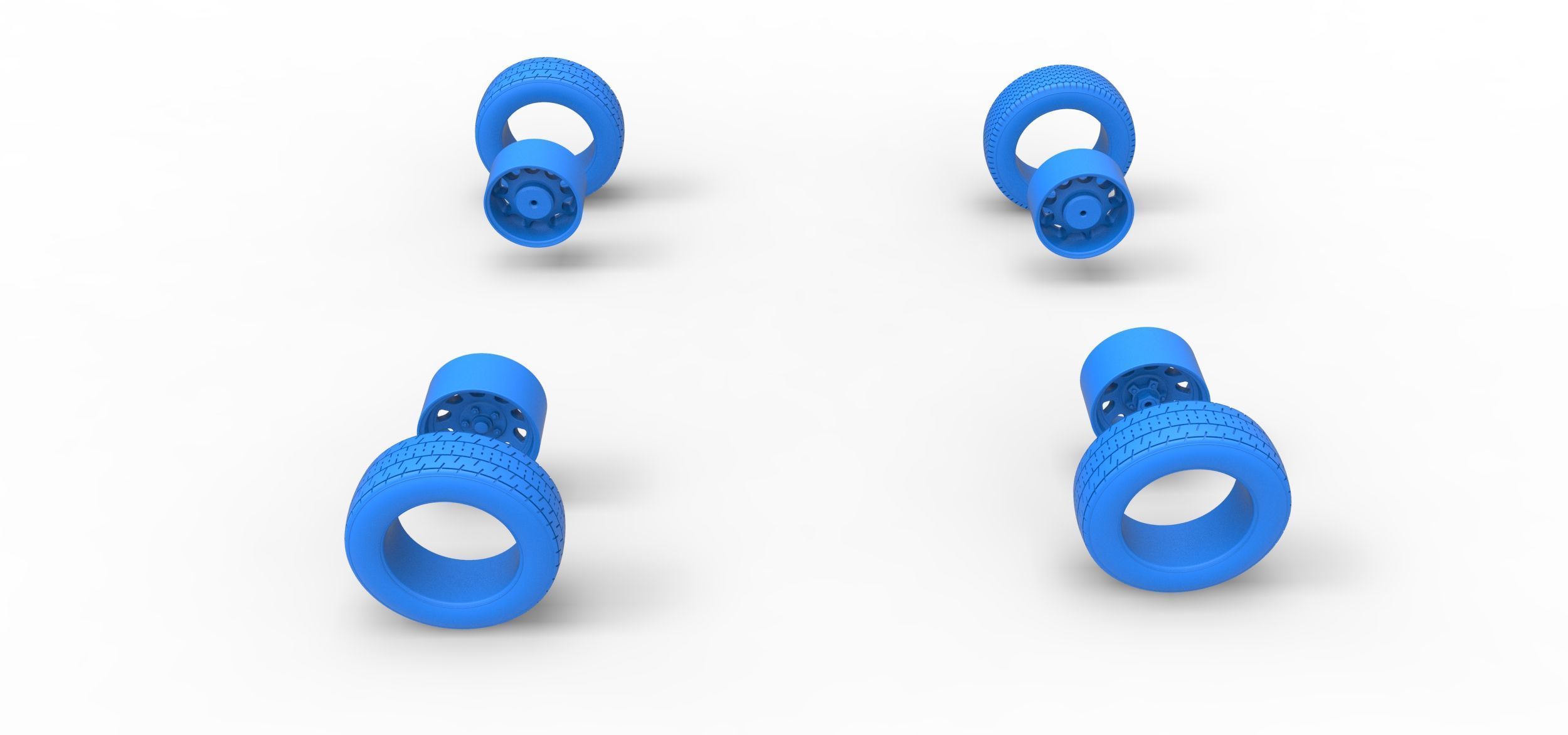 Wheel Set of New Zealand Superstock car Scale 1 to 25 3D print model_10