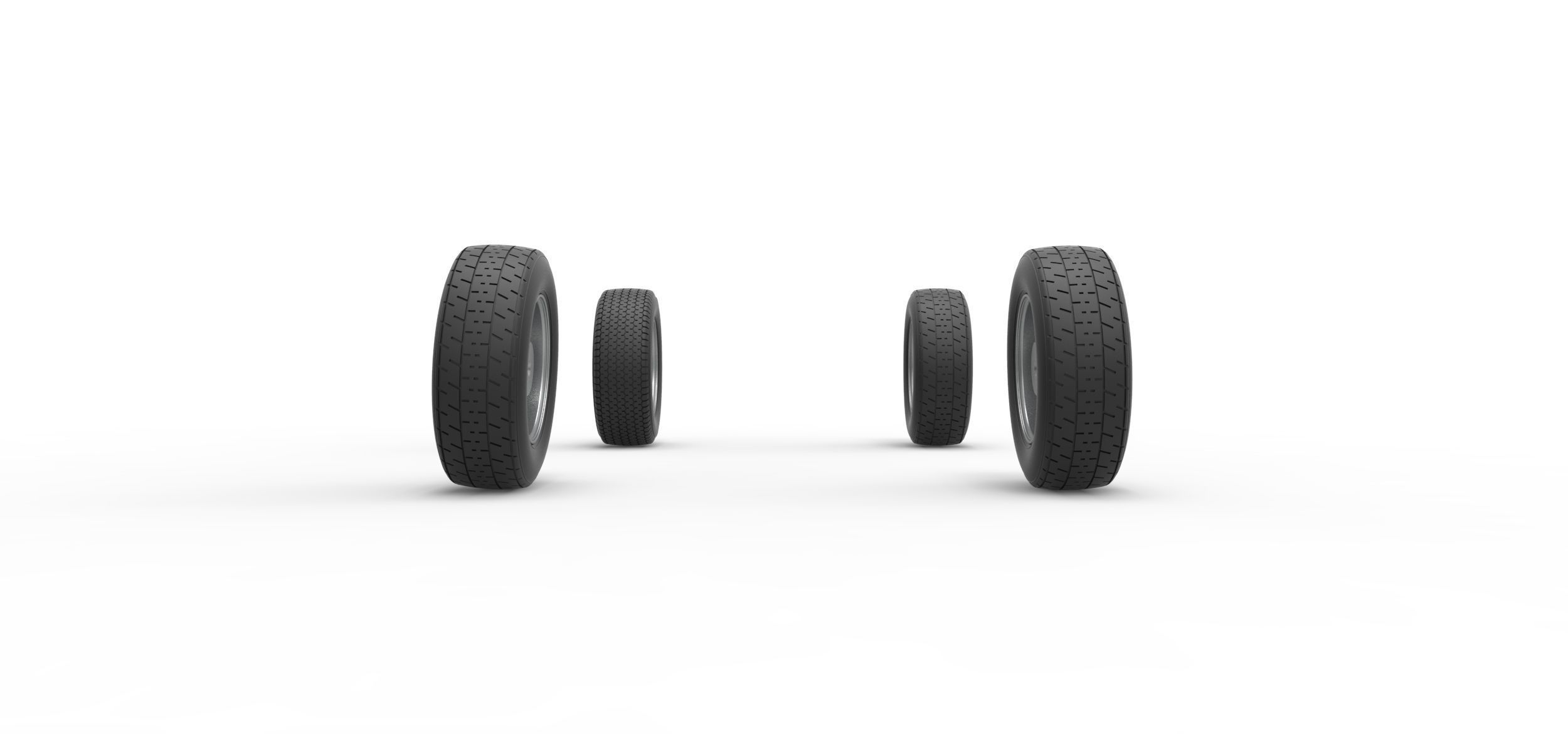 Wheel Set of New Zealand Superstock car Scale 1 to 25 3D print model_2