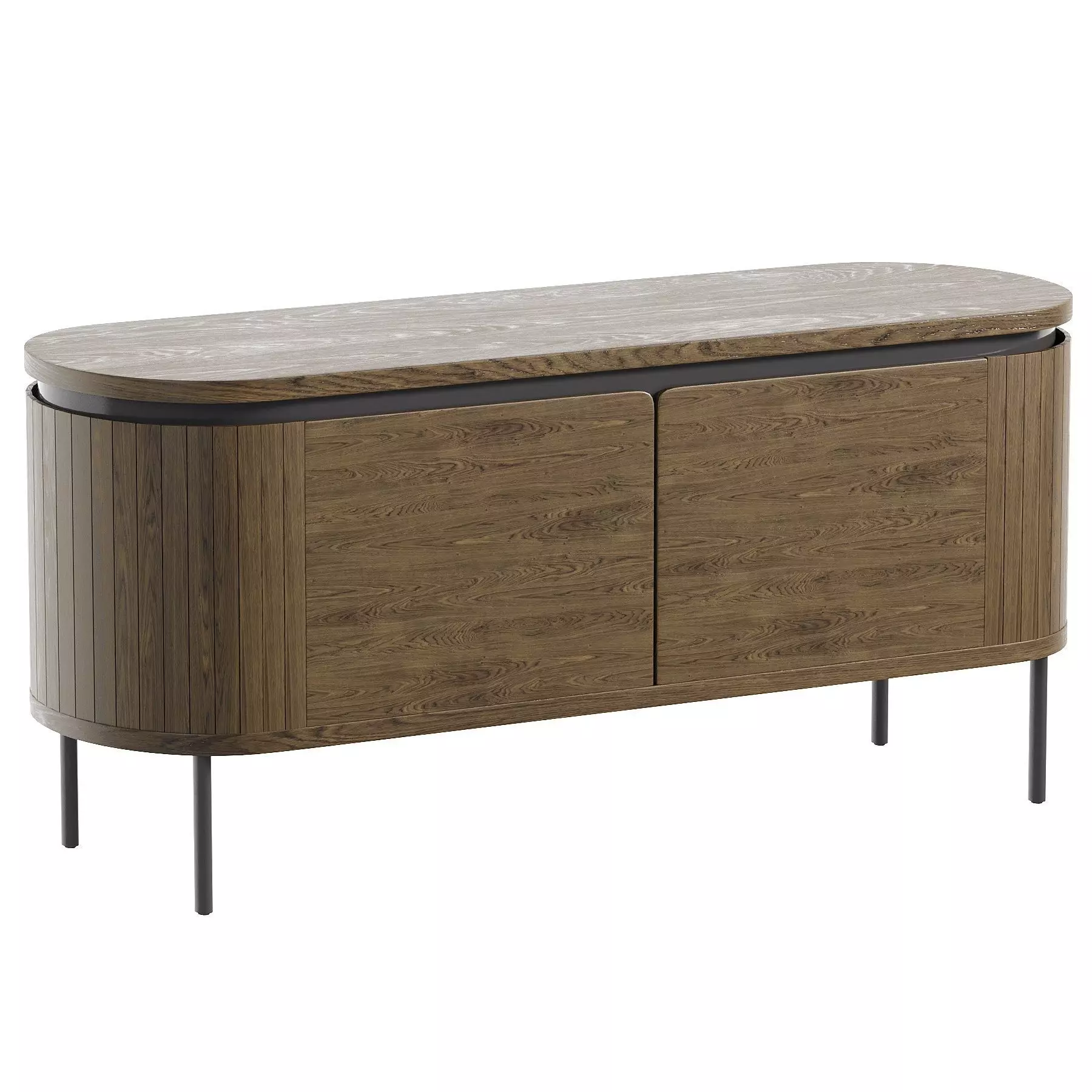 TV stand Cairns 1 Walnut 3D model_0