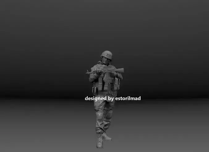SOLDADO MODERNO RUSO FUERZAS ESPECIALES V2 3D print model