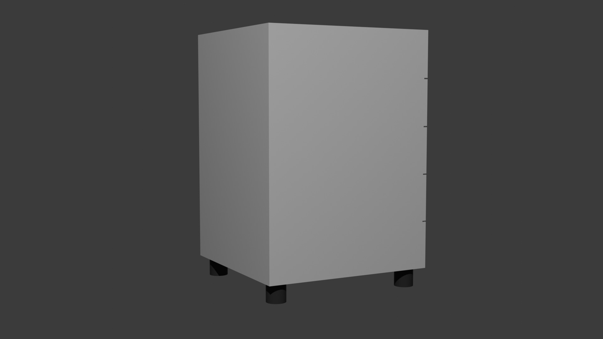 Modern Wooden Drawer Free low-poly 3D model_2