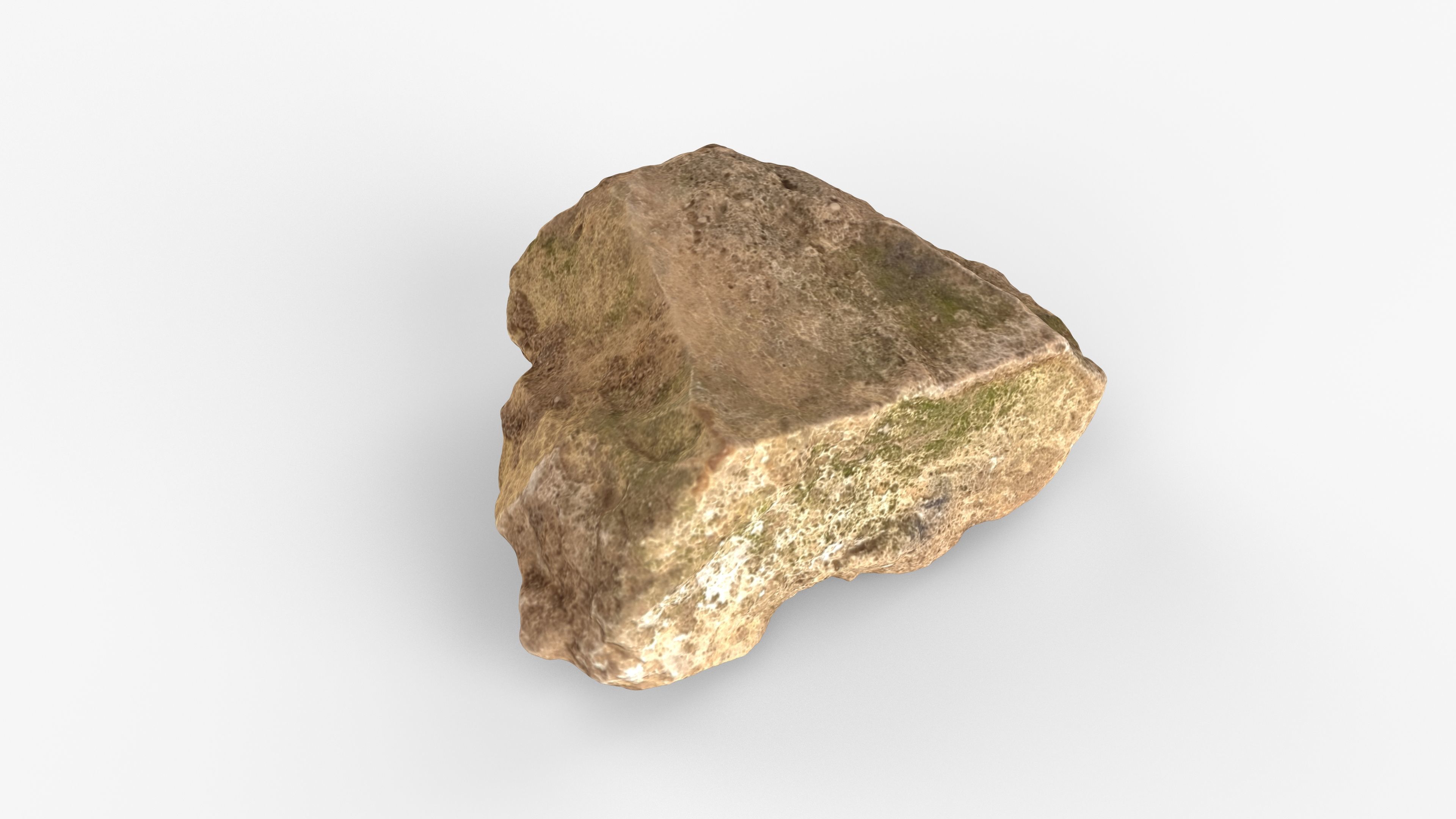 Photorealistic 3D scan of rock stone Low-poly 3D model_9